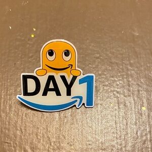 Amazon Yellow and Blue Day 1 Brooch Pin